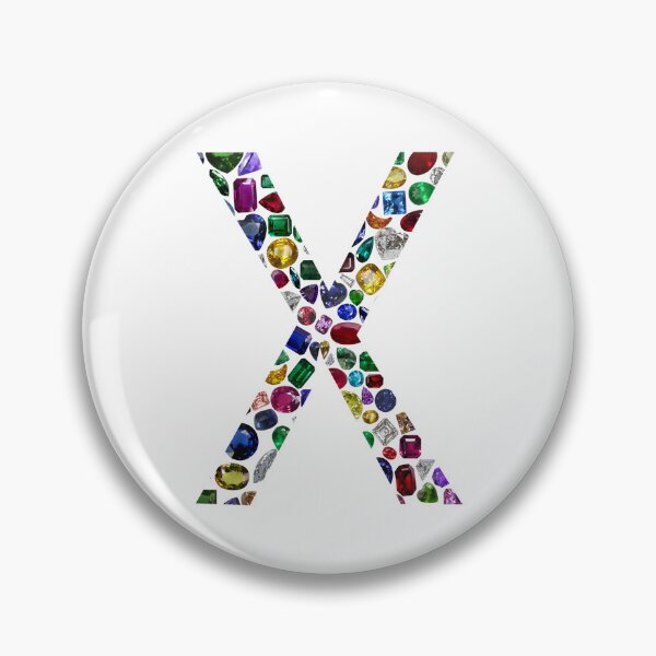 Item preview, Letter X Color Stones designed and sold by DigitalGemArt.
