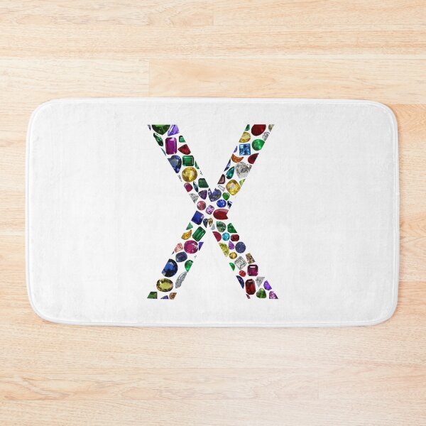 Item preview, Letter X Color Stones designed and sold by DigitalGemArt.