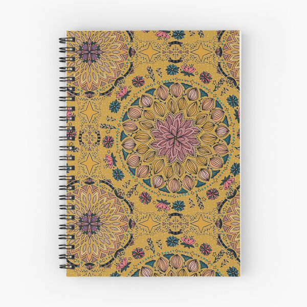 Item preview, Colección Maximalist Folk Art Mandala Mostaza Amarillo designed and sold by Kristi Duggins.