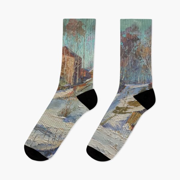 Item preview, Winter landscape in the Russian village designed and sold by Rashkin.