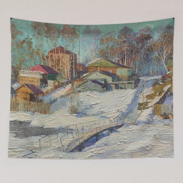 Artikelvorschau, Winterlandschaft im russischen Dorf entworfen und verkauft von Rashkin.