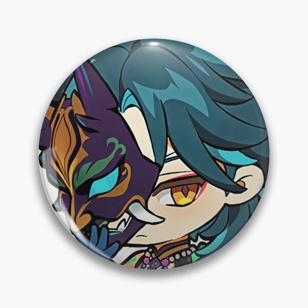 Aperçu de l'œuvre Xiao - Genshin Impact Chibi masqué mignon créée et vendue par Omagatoki.