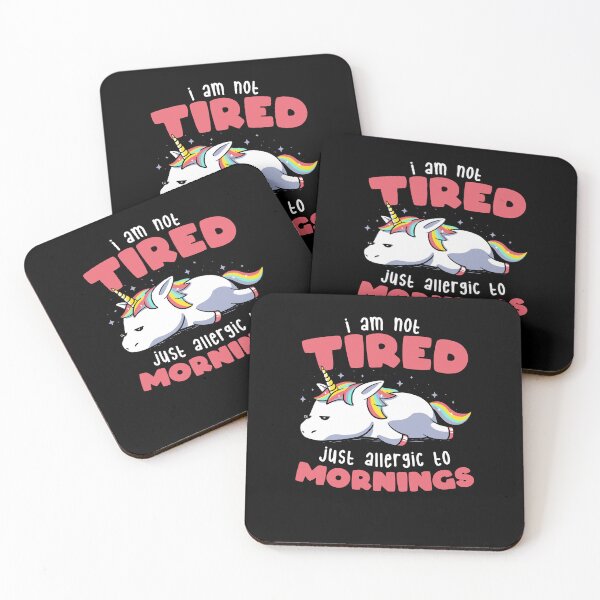 Item preview, Not Tired Just Allergic to Mornings - Lazy Funny Unicorn Gift designed and sold by EduEly.