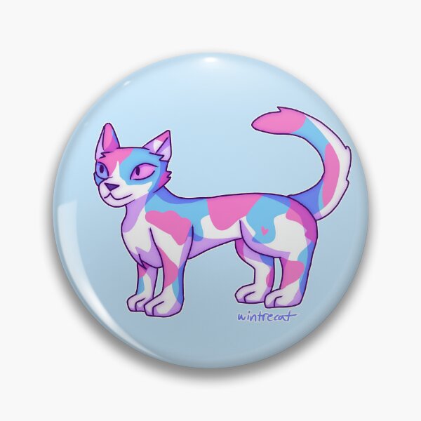 Item preview, trans pride calico cat designed and sold by wintrecat.