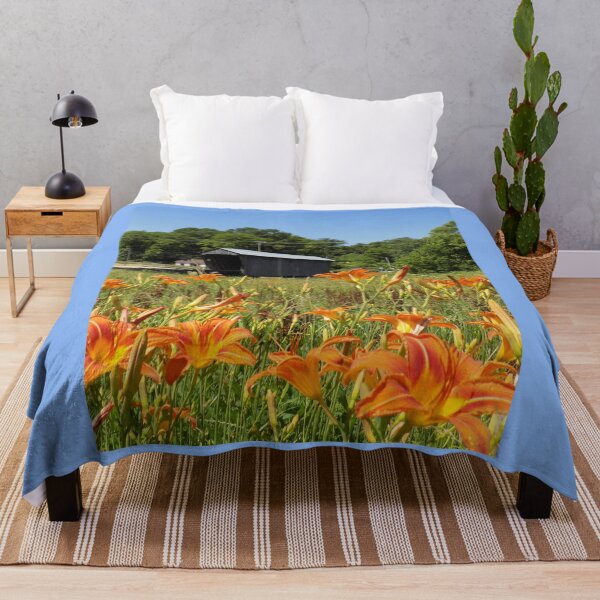 Item preview, Goddard Covered Bridge with Lilies designed and sold by gotucoveredart.