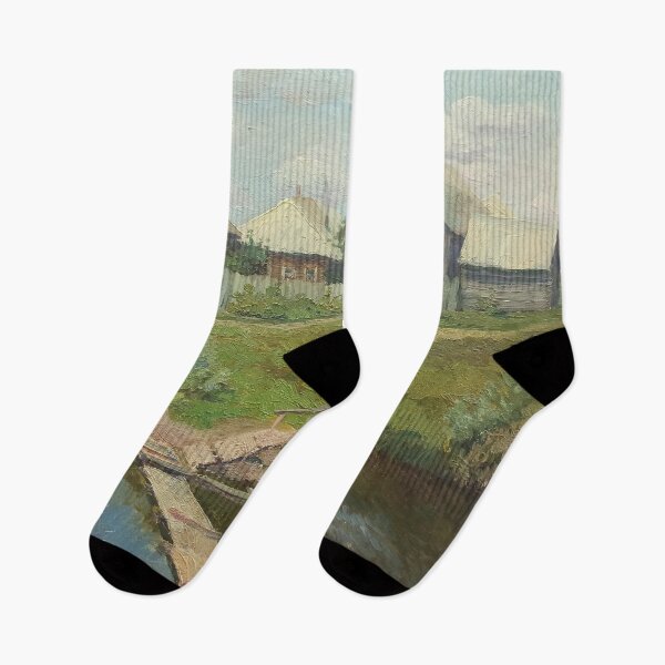 Item preview, Village landscape by the lake designed and sold by Rashkin.