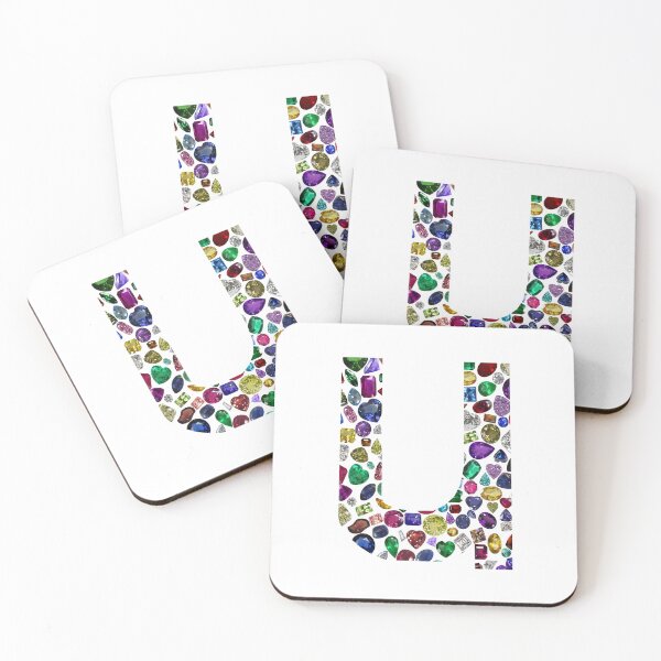 Item preview, Gemstone Diamond Letter U designed and sold by DigitalGemArt.