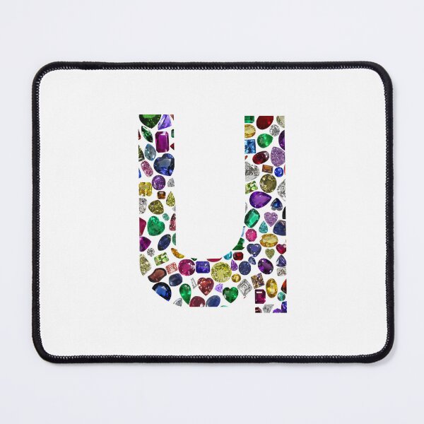 Item preview, Gemstone Diamond Letter U designed and sold by DigitalGemArt.