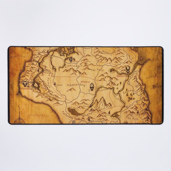 Wall Map of Skyrim Desk Mat