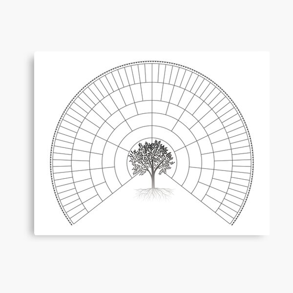 Family Tree Chart to Fill in - 6 Generation Genealogy Poster, Blank  Fillable Ancestry Chart, Canvas Print Family Tree Geneology Chart Poster  Wall