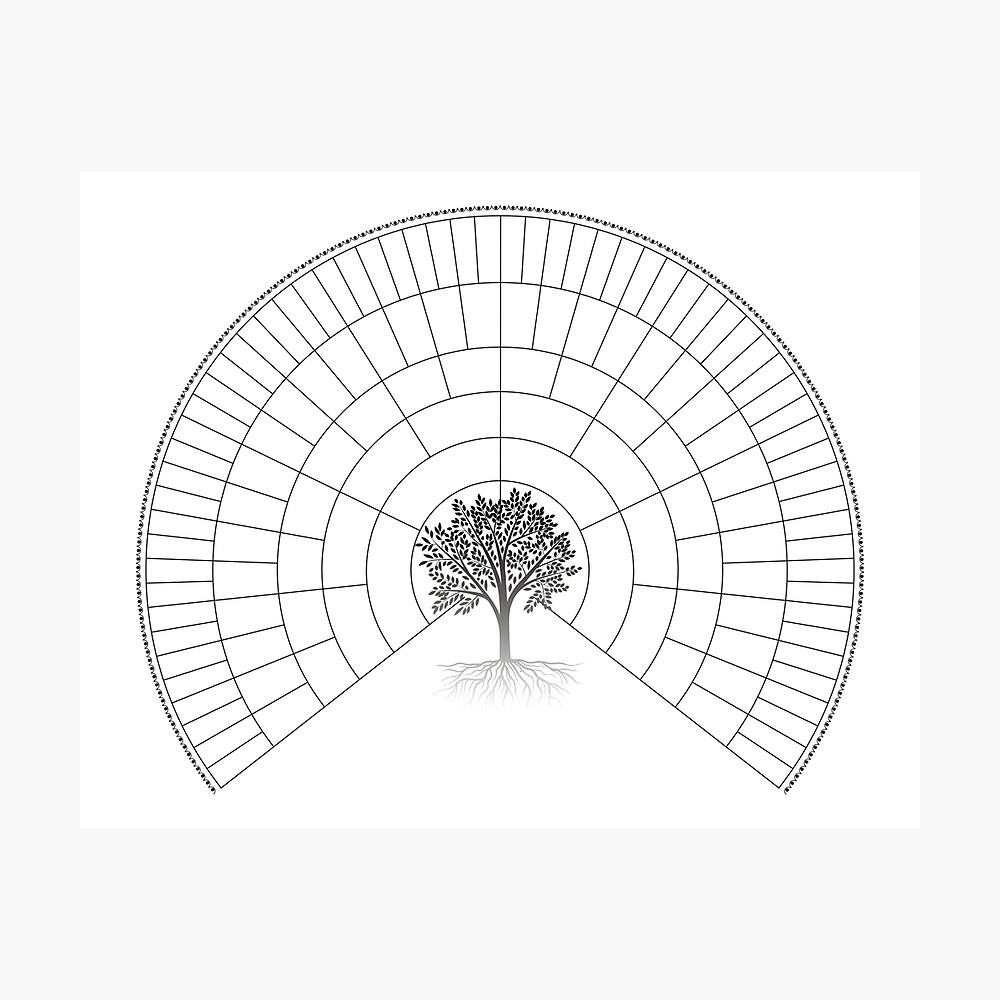 5 Generation Family Tree Fan Chart Family Tree Diagram Vintage Wall Art  Canvas Poster Ancestry Genealogy Picture Home Wall Art Decor | Fruugo BE