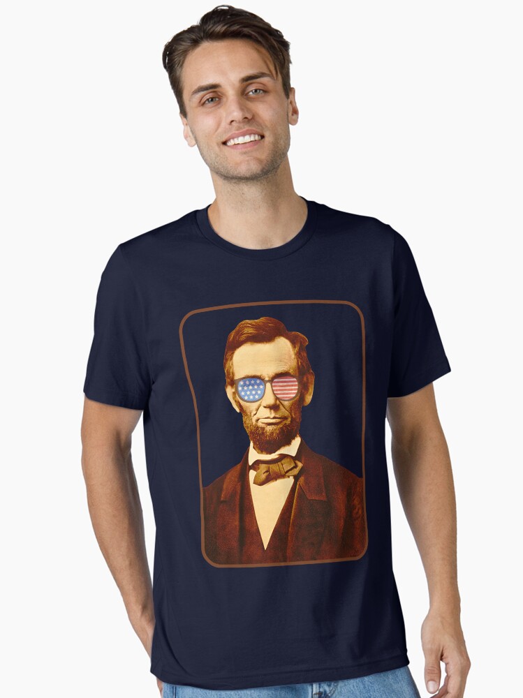 Abe Lincoln T Shirt Abraham Lincoln Portrait With Sunglasses Abe Lincoln T Shirt Abraham Lincoln Portrait With Sunglasses
