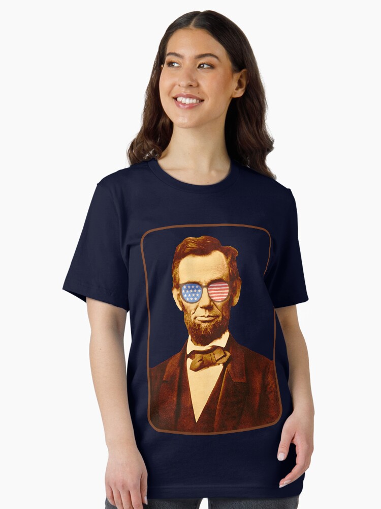 Abe Lincoln T Shirt Abraham Lincoln Portrait With Sunglasses Abe Lincoln T Shirt Abraham Lincoln Portrait With Sunglasses