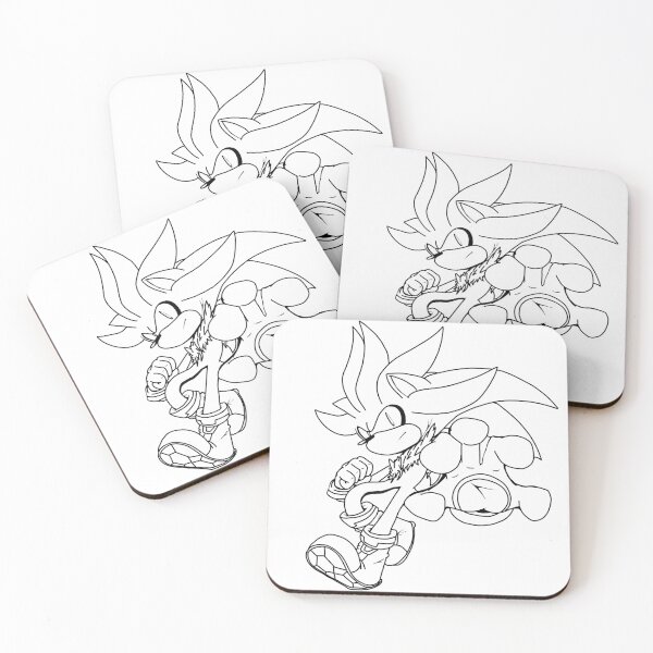 Item preview, Silver the Hedgehog (Black Line) designed and sold by T-Draguuno.