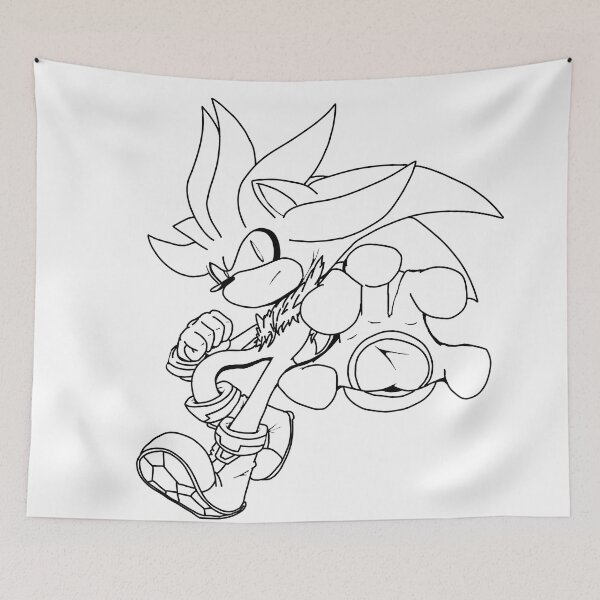 Item preview, Silver the Hedgehog (Black Line) designed and sold by T-Draguuno.