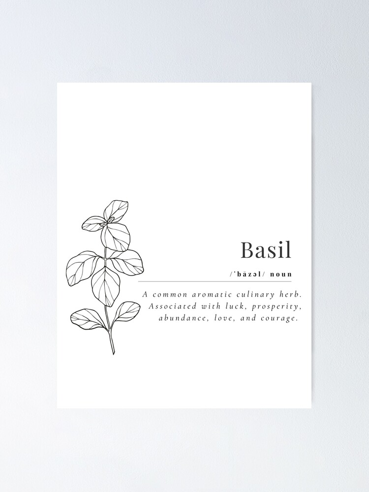 Basil herbal definition Poster