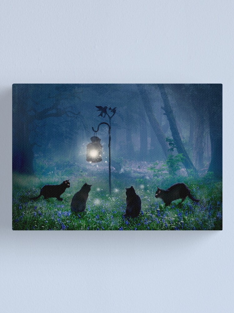Alternate view of The Witches Cats Canvas Print