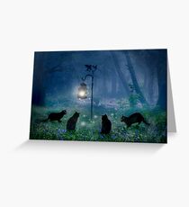 The Witches Cats Greeting Card