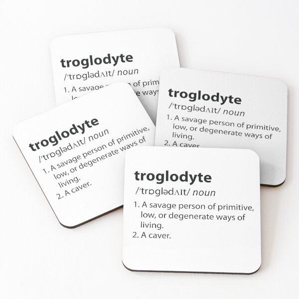 Item preview, Troglodyte - Cave Dweller - Funny Definition Spelunking Speleology designed and sold by TheInkElephant.
