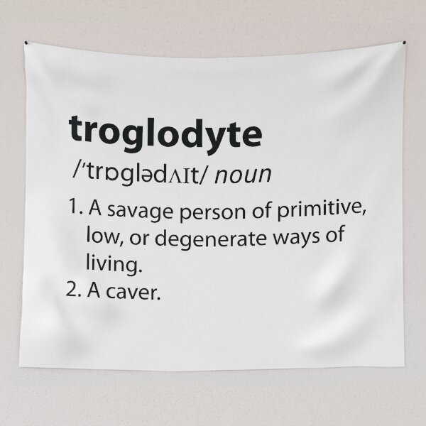Item preview, Troglodyte - Cave Dweller - Funny Definition Spelunking Speleology designed and sold by TheInkElephant.