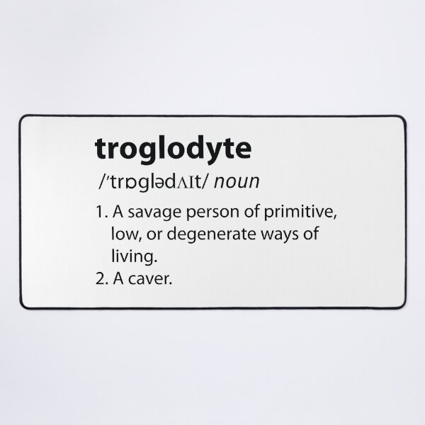Item preview, Troglodyte - Cave Dweller - Funny Definition Spelunking Speleology designed and sold by TheInkElephant.