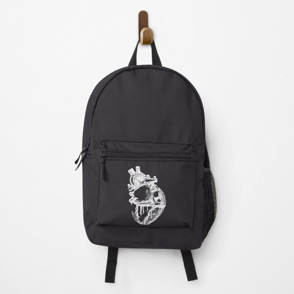 Item preview, anatomical heart white black outline sketch illustration designed and sold by opptop.