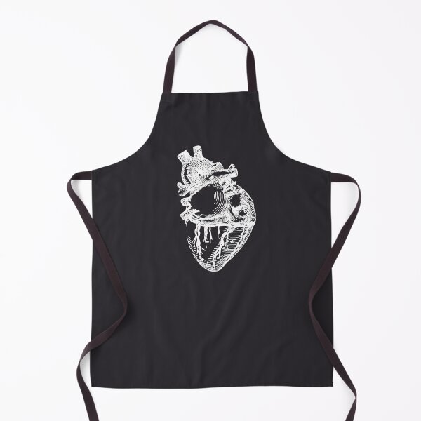 Item preview, anatomical heart white black outline sketch illustration designed and sold by opptop.