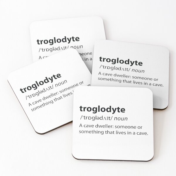 Item preview, Troglodyte - Cave Dweller - Funny Definition Spelunking Speleology designed and sold by TheInkElephant.