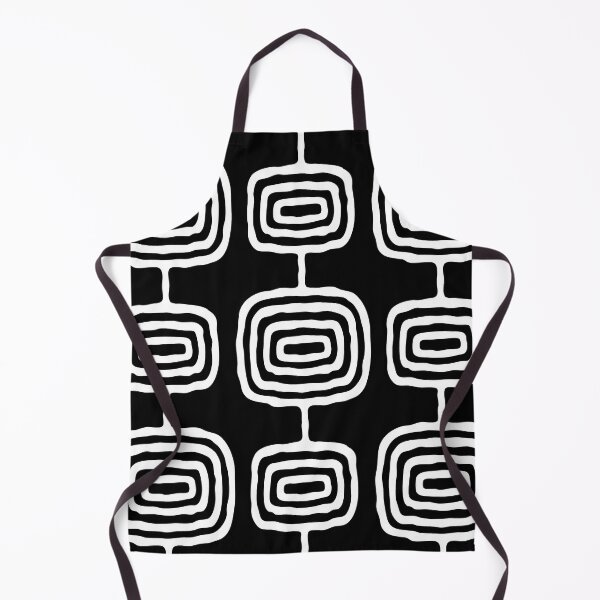 Artikelvorschau, Mid Century Modern Atomic Rings Pattern 653 Black and White entworfen und verkauft von tonymagnerart.