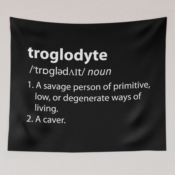 Item preview, Troglodyte - Cave Dweller - Funny Definition Spelunking Speleology designed and sold by TheInkElephant.