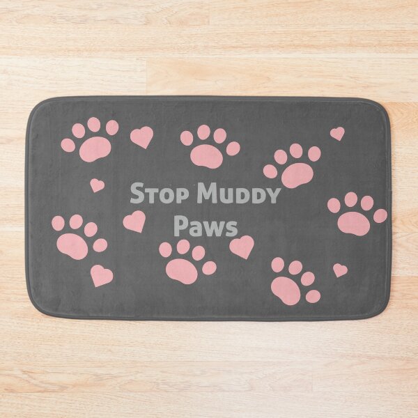 Item preview, Stop Muddy Paws Rug Name Pet Mat hers sleeping Pet Blankets pet rug designed and sold by StudioLiteDaLu.
