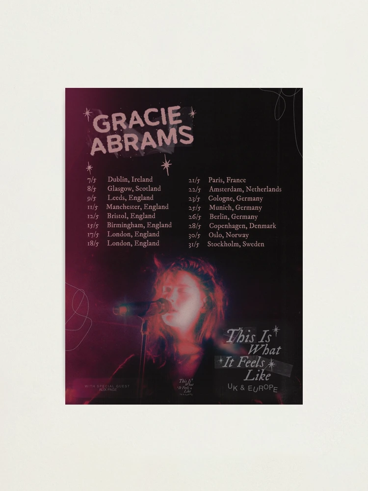 グレイシーエイブラムス-ThisIs WhatItFeelsLike特注ポスター Amazon.com: Gracie Abrams This Is What It Feels Like 1 Canvas