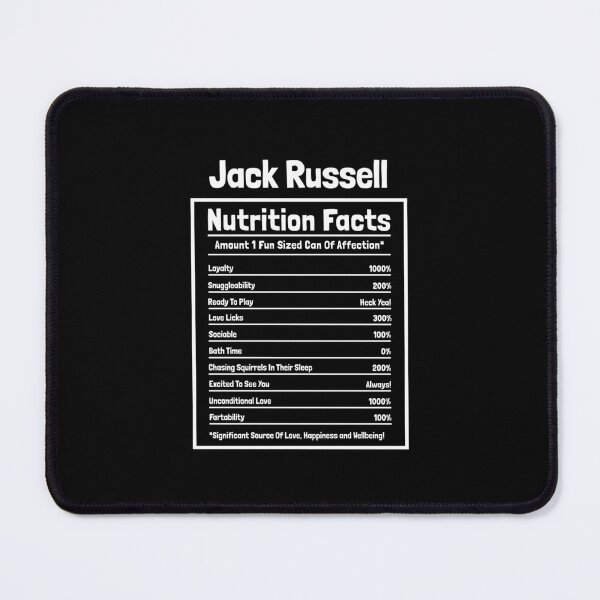 Item preview, Jack Russell Nutrition Facts Funny Dog Gift designed and sold by Guarddogdrive.