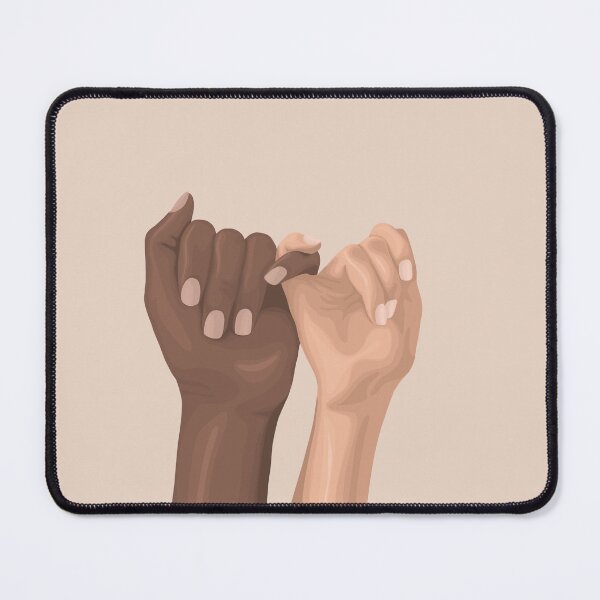 Item preview, Promis? Promis. | pinky swear, no racism, digital drawing, illustration of hands, neutral colors designed and sold by illustratedbye.