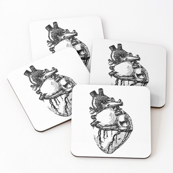 Item preview, anatomical heart black outline sketch illustration designed and sold by opptop.