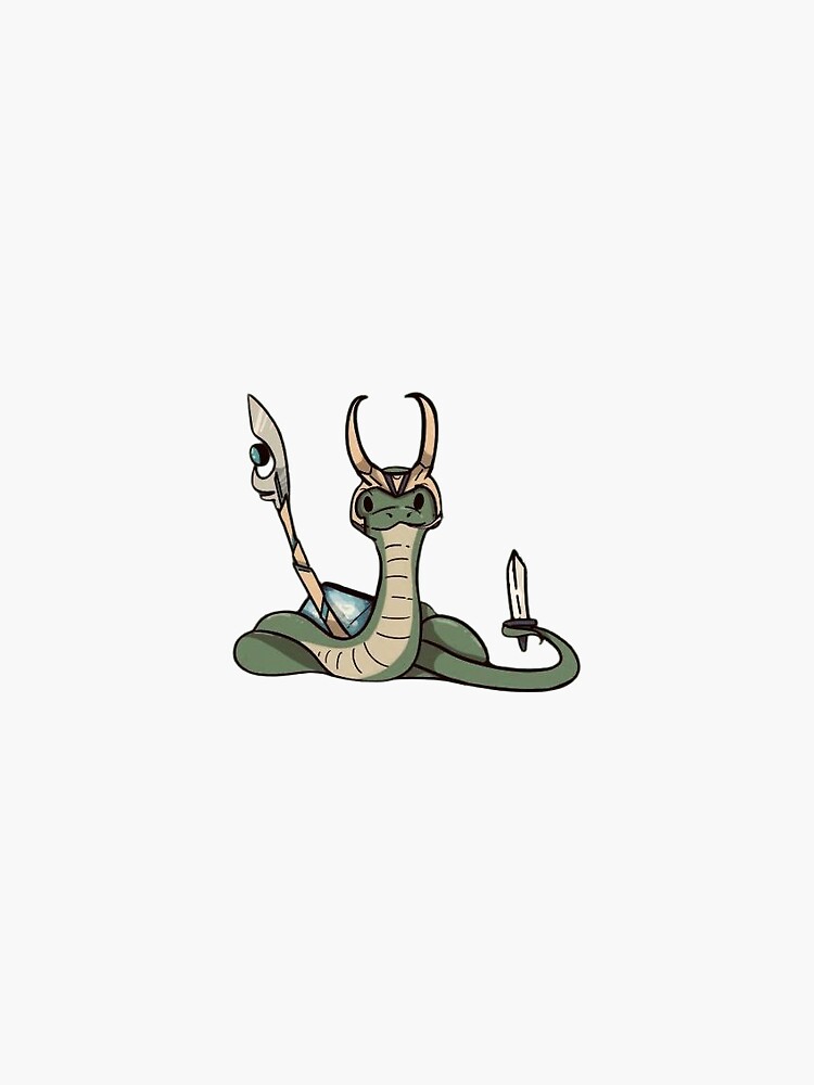 Thumbnail 3 of 3, Sticker, Loki in snake form. designed and sold by StickerCoven.