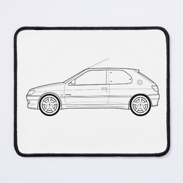 Item preview, Peu geot 306 GTI6 Outline Drawing designed and sold by RJWautographics.
