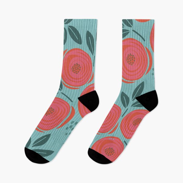 Item preview, Roses are red, abstract pattern with red roses on a pale green bottom designed and sold by marina63.