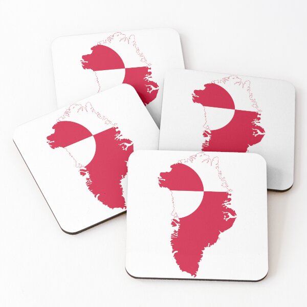 Item preview, Flag Map of Greenland designed and sold by Beluga Cat.