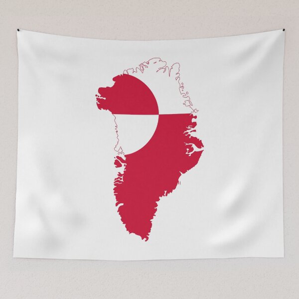 Item preview, Flag Map of Greenland designed and sold by Beluga Cat.