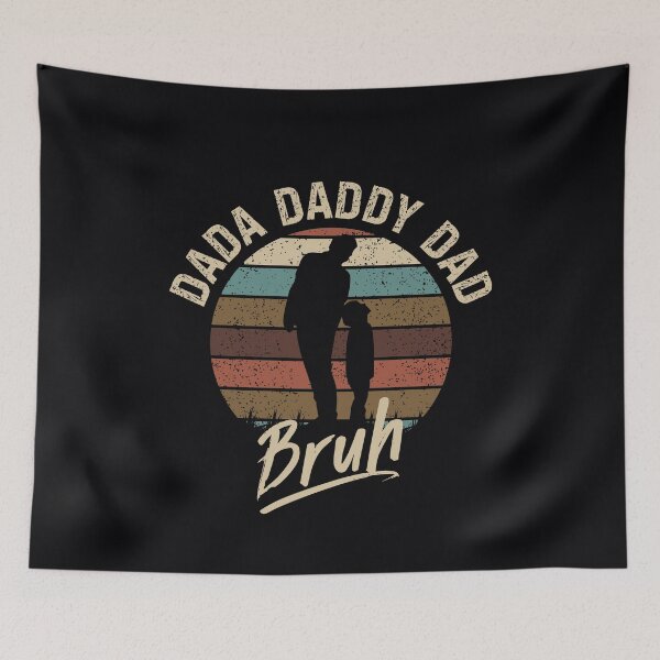 Item preview, Funny DADA DADDY DAD BRUH Vintage Retro Sunset Distressed Father Son Daughter Humor Witty Dad Quote designed and sold by zenturtlemerch.