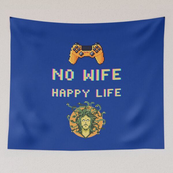 Item preview, NO WIFE HAPPY LIFE designed and sold by ManCardDesigns.
