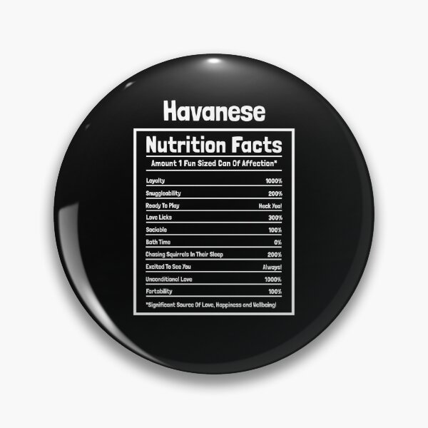 Item preview, Havanese Nutrition Facts Funny Dog Gift designed and sold by Guarddogdrive.