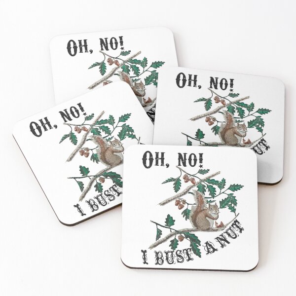 Item preview, Oh No I Bust A Nut Vintage Style Squirrel Joke Shirt designed and sold by J-and-M.