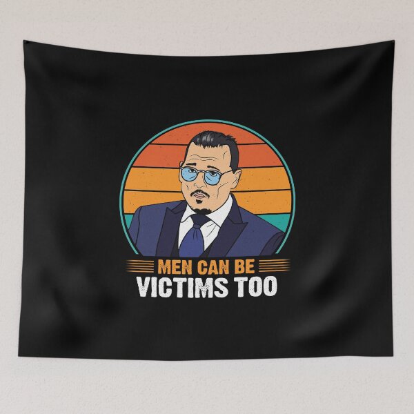 Item preview, Men can Men can be victims too, Justice for Johnny Depp #MenToo Violence has no gender designed and sold by ActiveNerd.