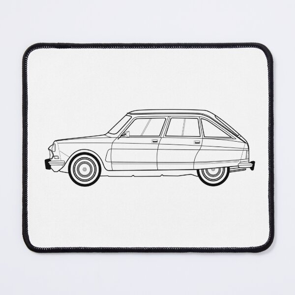 Item preview, Cit roen Ami8 outline drawing artwork designed and sold by RJWautographics.