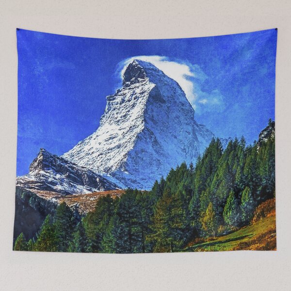 Item preview, Matterhorn Mountain Switzerland Zermatt, Matterhorn Mountain Swiss Alps, Zermatt Townn Matterhorn Oil Paint, Switzerland Highest Peak designed and sold by Paintcorner.