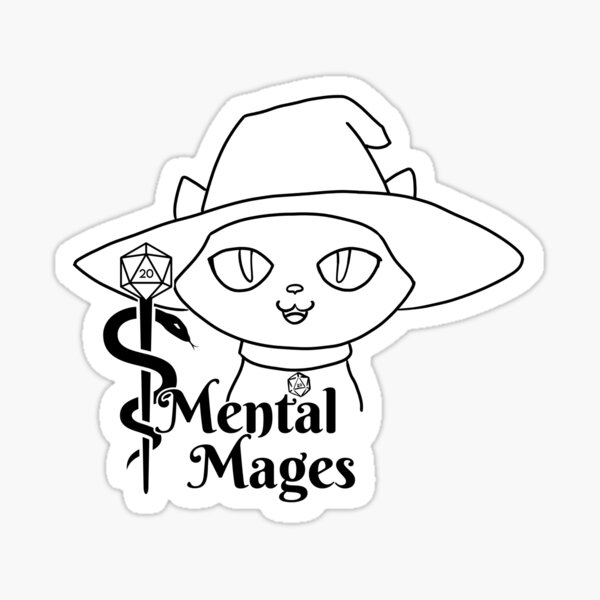 Mental Mage Cat Sticker