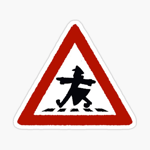 Emmet Crossing (white) Sticker