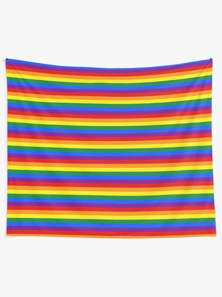 Mini Gay Pride Rainbow Flag Stripes Tapestry By Podartist Redbubble